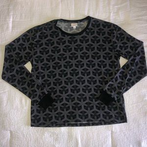 Patterned LuLaRoe Hudson Long Sleeve Shirt